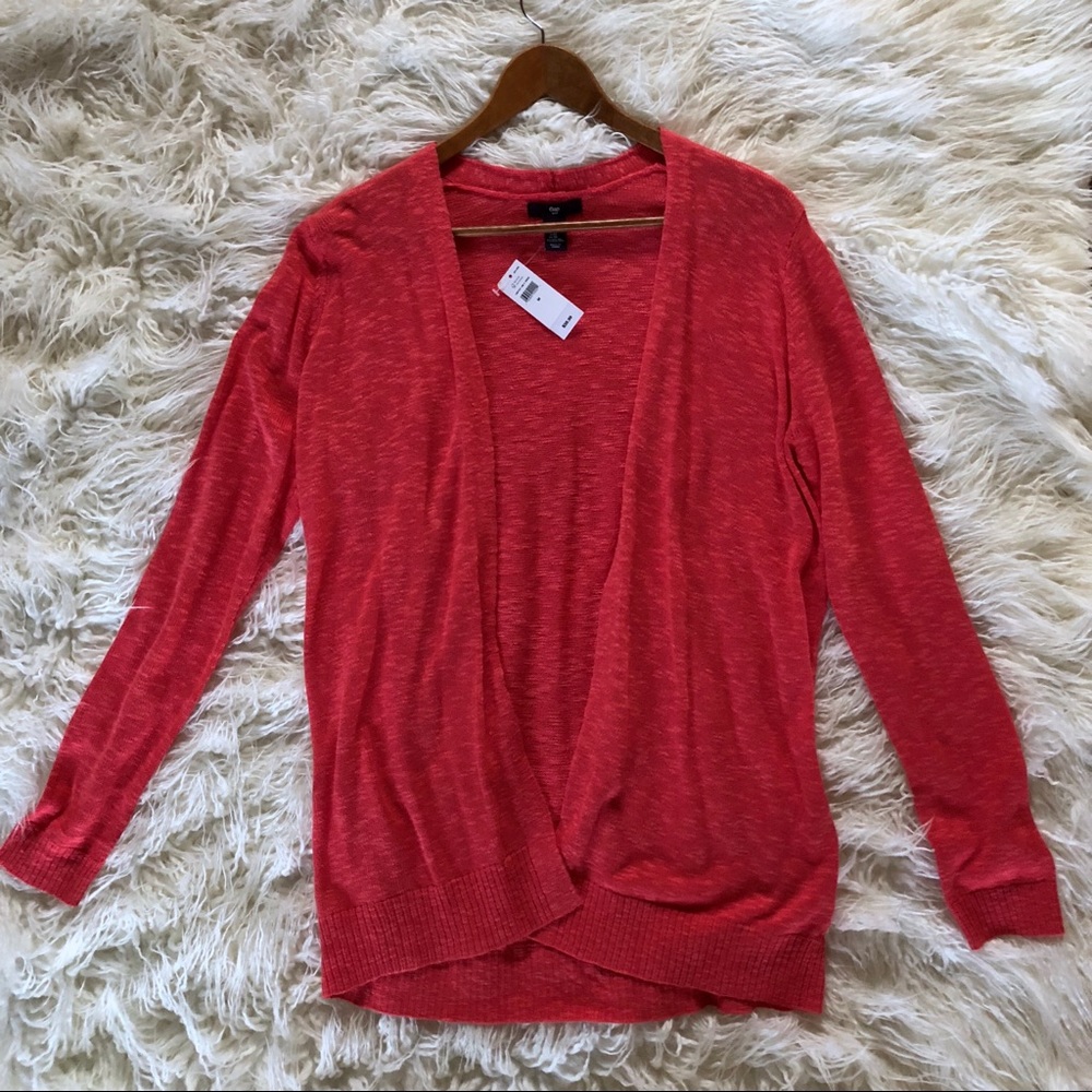 NWT Gap Lightweight Coral Cardigan